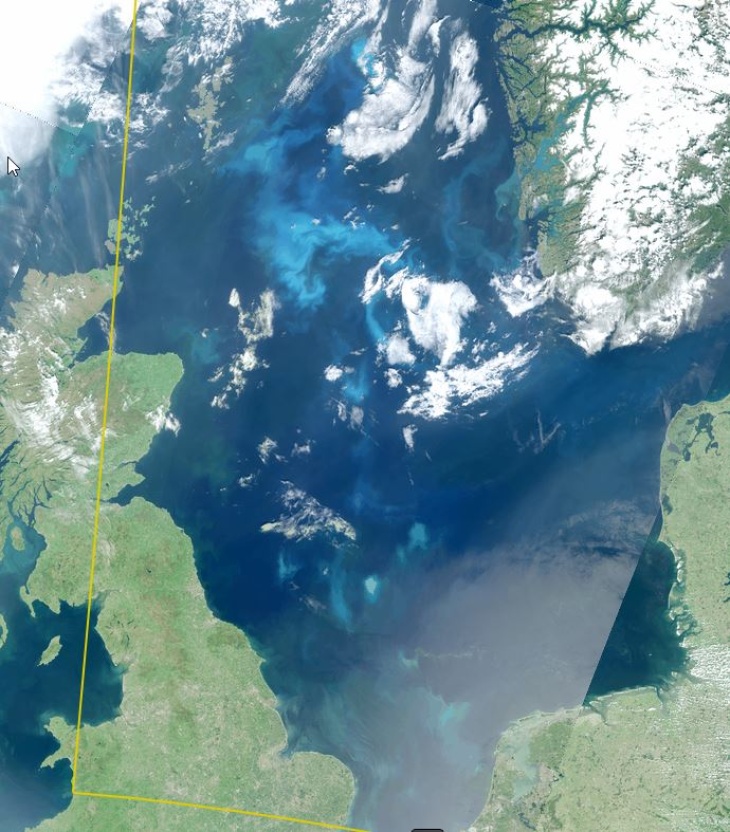 View of the North Sea, source: Ocean Dala Lab, ESA