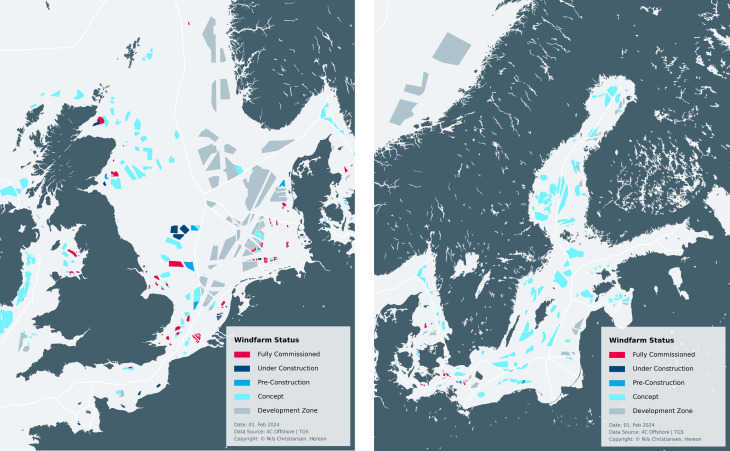 Graphic: Nils Christiansen / Hereon OWF_Development_NorthSea_BalticSea