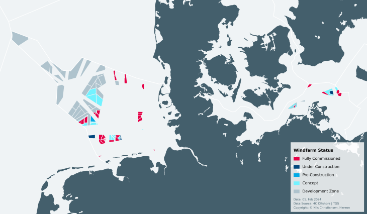 Graphic: Nils Christiansen / Hereon OWF_Development_EEZ_20240201-Website_GermanWaters