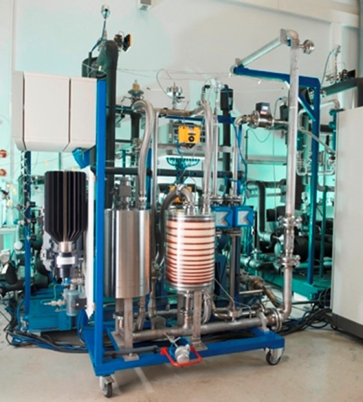 Gas permeation plant for module scale investigations
