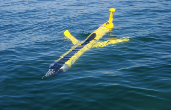 The innovative energy system is to be used in autonomous ocean gliders like this one. Source: Hereon/Raimo Kopetzky