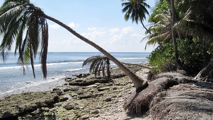 Massive erosion on the coasts of the Maldives Islands