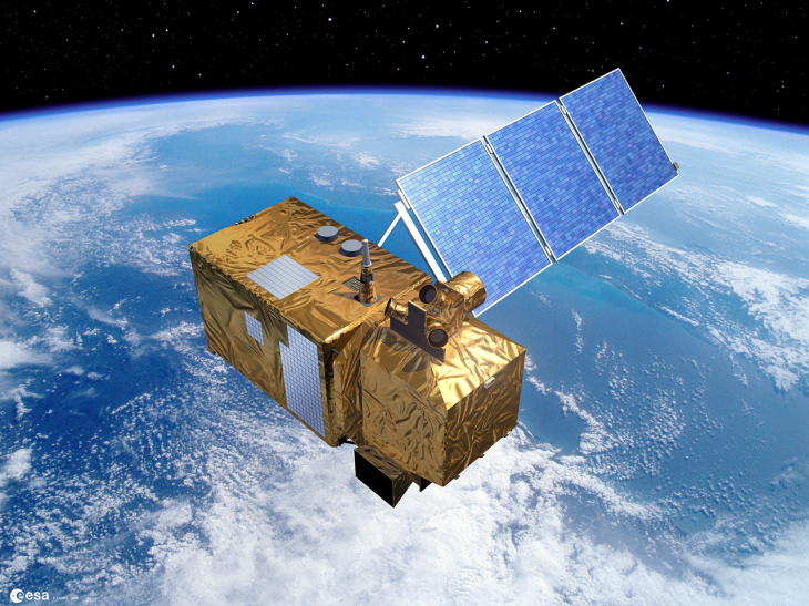 <i>Sentinel-2</i> is a is a polar-orbiting, multispectral high-resolution imaging satellite for land monitoring to provide, for example, imagery of vegetation, soil and water cover, inland waterways and coastal areas. <i>-image: ESA-</i> Image Sentinel-2 Satellite
