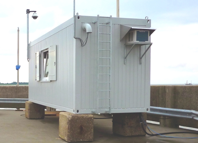 Container with a FerryBox installed in Cuxhaven. -Image: Hereon-