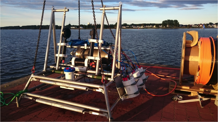 Das Unterwasserplankton- und Partikelobservatorium nach einem Testeinsatz in der Ostsee. Bild: Klas Ove Möller/Hereon-