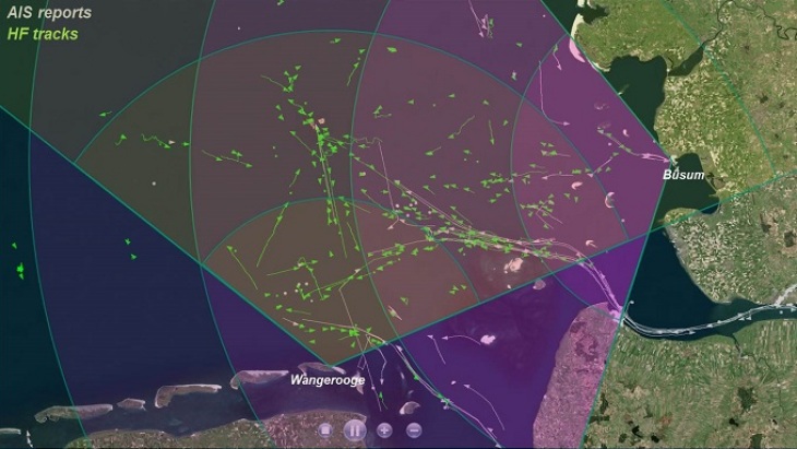 Karte der Schifffahrts-Routen, erarbeitet aus den HF-Radar-Daten der Deutschen Bucht. -Bild: Jochen Horstmann/Hereon-
