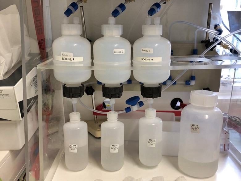 Filtration of water samples 