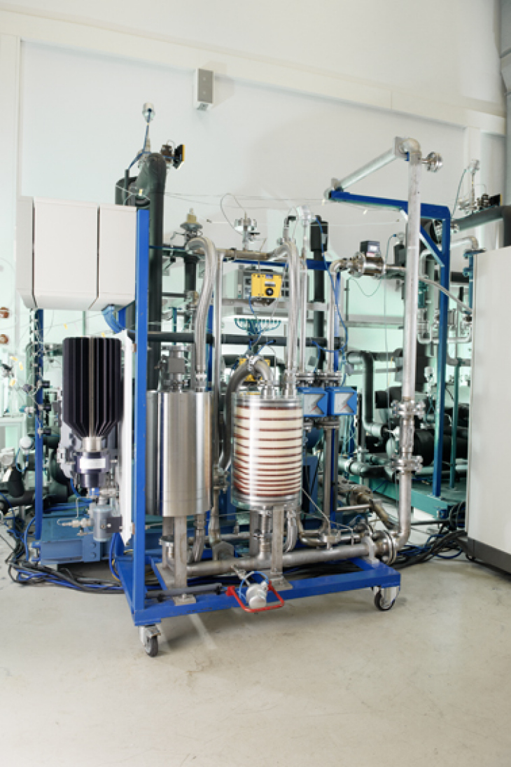Pilot plant for the separation of carbondi-Trennung