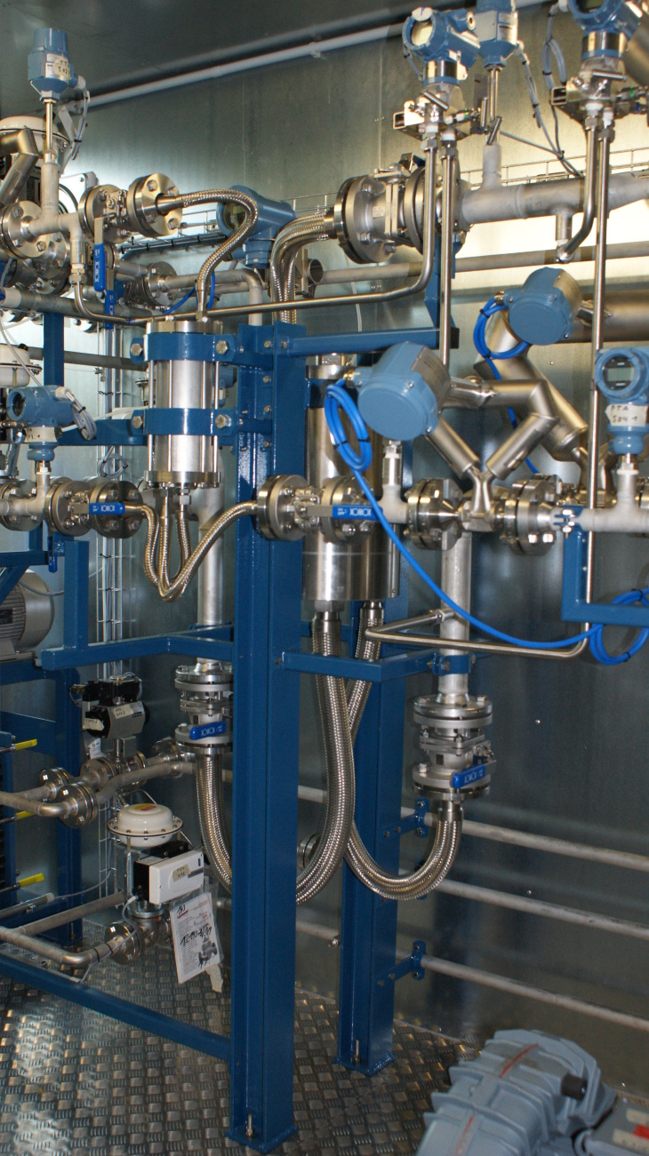 Pilot plant for the separation of carbondioxide from flue gas (METPORE II)