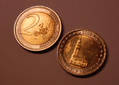 2 Euro Münze Vorder und Rückseite