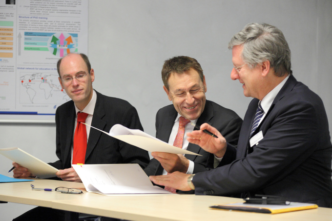 Prof. Dr. Hans-Jochen Schiewer, Prof. Dr. Peter-André Alt und Prof. Dr. Wolfgang Kaysser