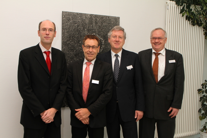 Prof. Dr. Rainer Haag, Prof. Dr. Hans-Jochen Schiewer, Prof. Dr. Peter-André Alt und Prof. Dr. Wolfgang Kaysser