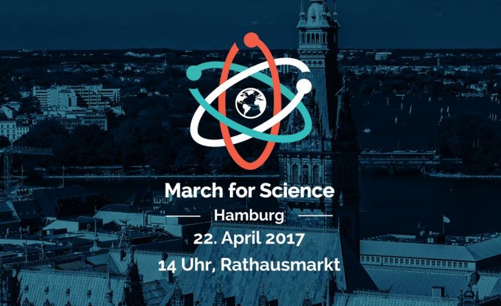 Logo: March For Science HAmburg 22. April.2017 14 Uhr, Rathausmarkt