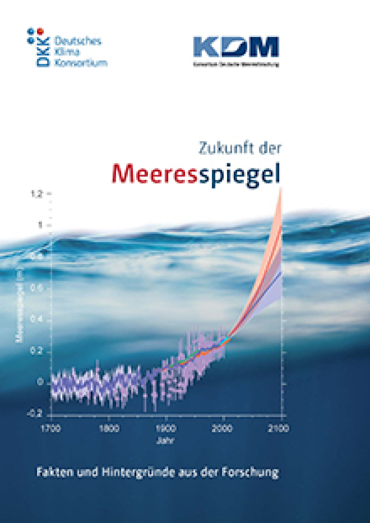Cover der KDM Broschüre "Zukunft der Meeresspiegel"