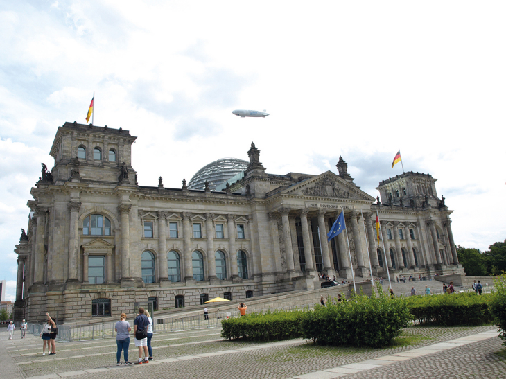 The Zeppelin over the Bundestag