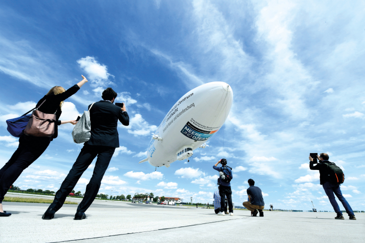 The Zeppelin and employees of the Hereon
