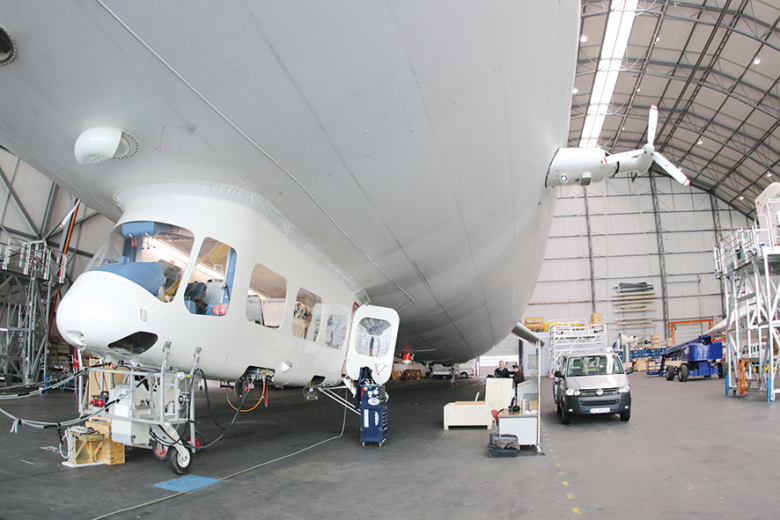 The pilot in the cockpit